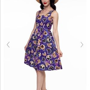 Retrolicious Hot Topic Galaxy Cat dress space cats